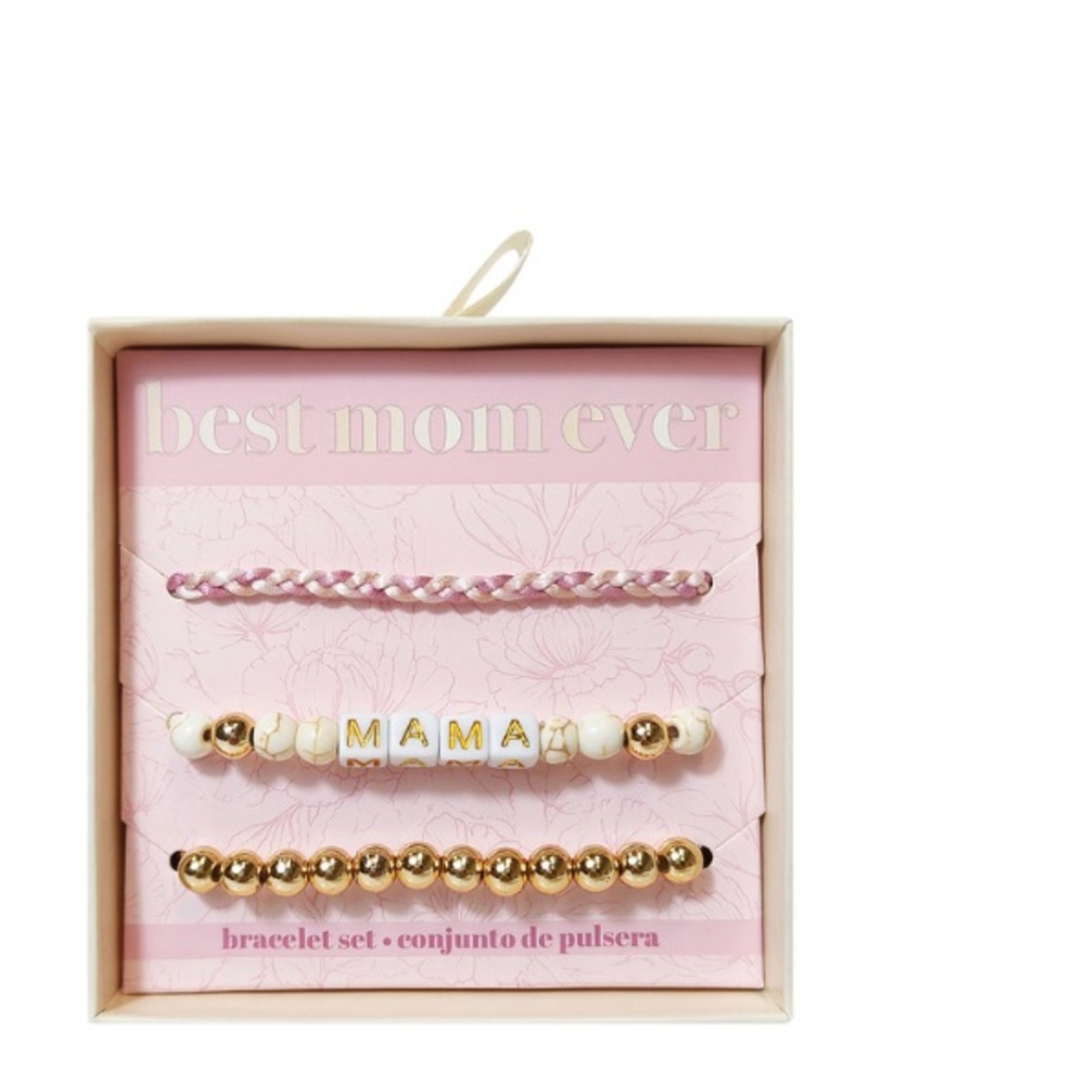 Serra Gold and White Minimalist Bracelet Set